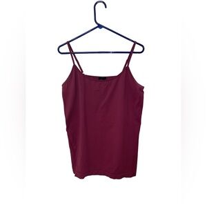 Torrid Burgundy Microfiber Spaghetti Strap Camisole Tank Top Size 1/2 (1X/2X)
